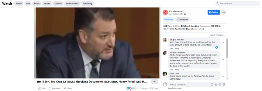 Fact Check Video Does Not Show Ted Cruz Revealing Documents That